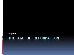 The Age of reformation