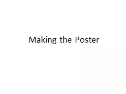 Making the Poster