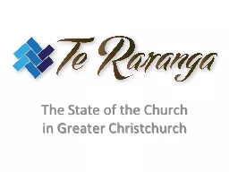 The State of the Church in Greater Christchurch