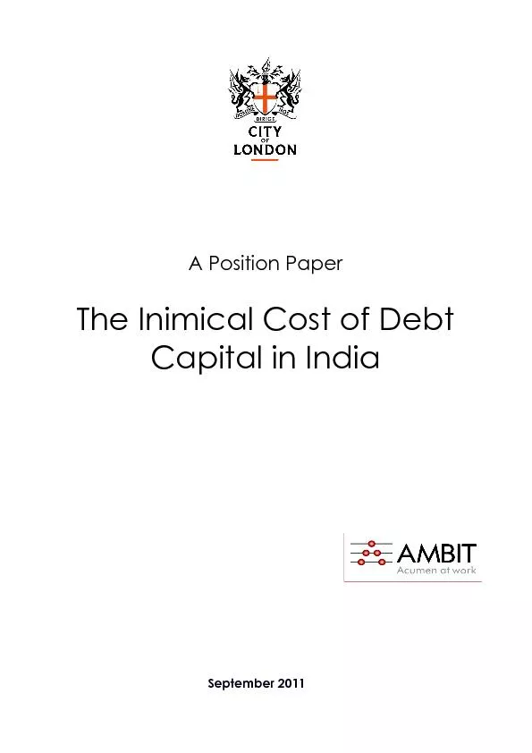 postion paperThe Inimical Cost of Debt Capital in Indiais intended as
