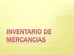 INVENTARIO DE MERCANCIAS