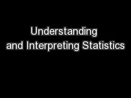 Understanding and Interpreting Statistics