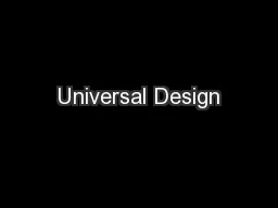 Universal Design