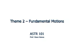 Theme 2 – Fundamental Motions