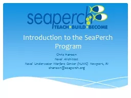 Introduction to the SeaPerch Program