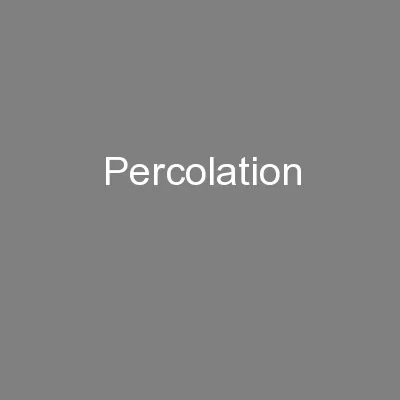 Percolation