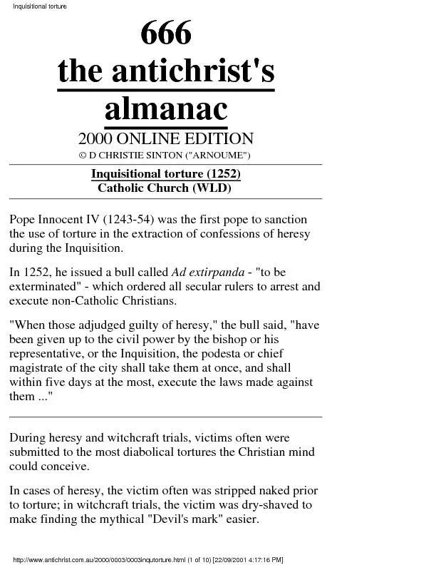the antichrist's