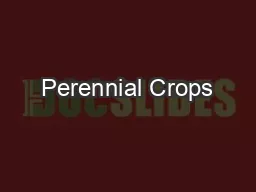 Perennial Crops
