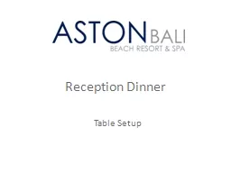 Reception Dinner