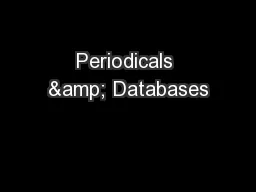 Periodicals & Databases