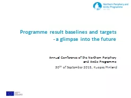 Programme result baselines and targets
