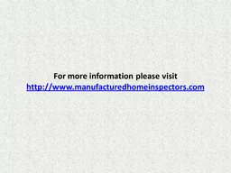 Los Angeles Manufactured Home Inspector