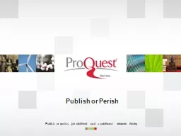 Publish or Perish