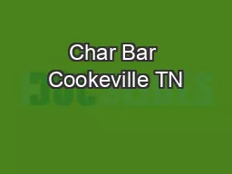 Char Bar Cookeville TN