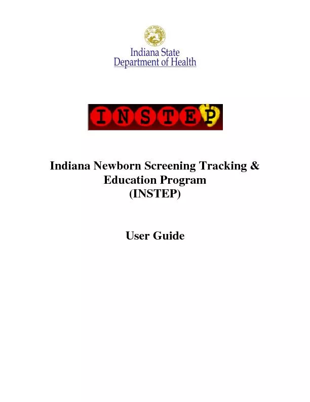 Indiana Newborn Screening Tracking &