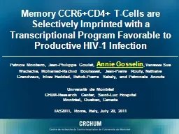 Memory CCR6+CD4+ T-Cells are Selectively Imprinted with a T