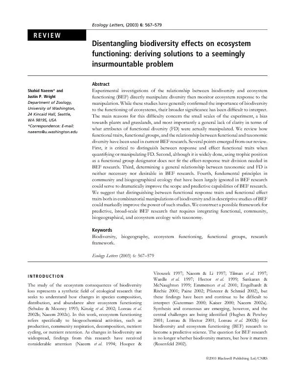 Disentanglingbiodiversityeffectsonecosystemfunctioning:derivingsolutio