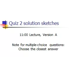 Quiz 2 solution sketches