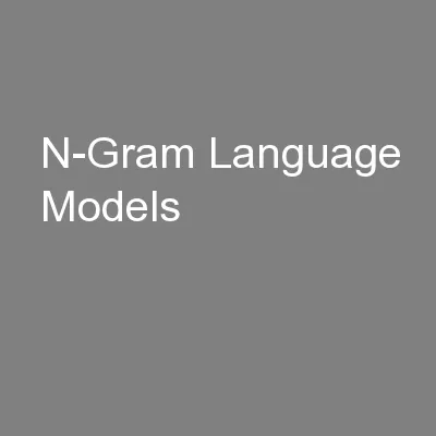 N-Gram Language Models