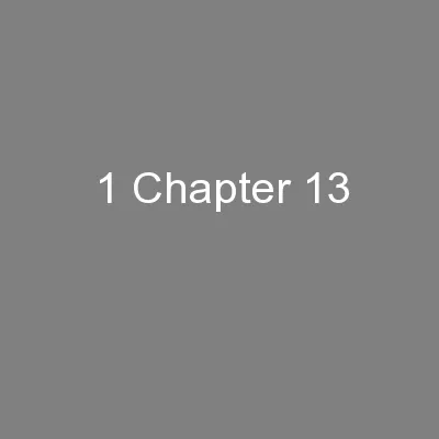 1 Chapter 13