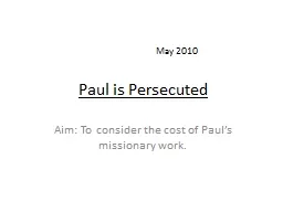 Paul is Persecuted