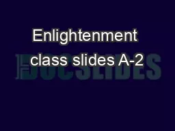 Enlightenment class slides A-2