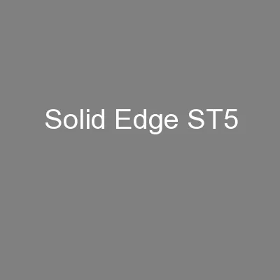 Solid Edge ST5