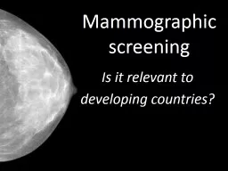 Mammographic screening