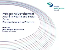 Professional Development Award in Health and Social Care: