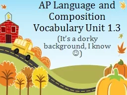 AP Language and Composition Vocabulary