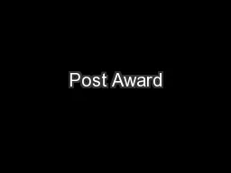 Post Award