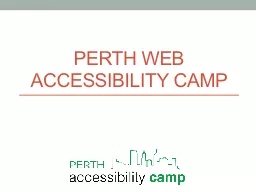 Perth web accessibility camp
