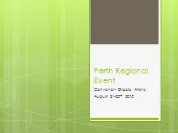 Perth Regional Event