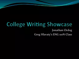 College Writing Showcase