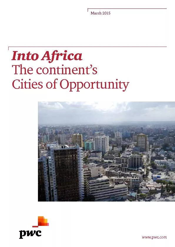 www.pwc.comInto Africa The continent’s Cities