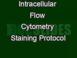 Intracellular Flow Cytometry Staining Protocol