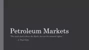 Petroleum Markets