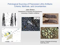 Petrological Sourcing of Polynesian Lithic Artifacts: