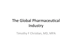 The Global Pharmaceutical Industry