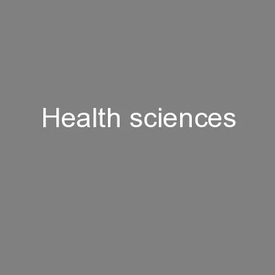 Health sciences