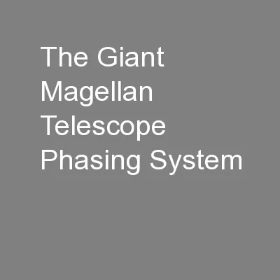 The Giant Magellan Telescope Phasing System