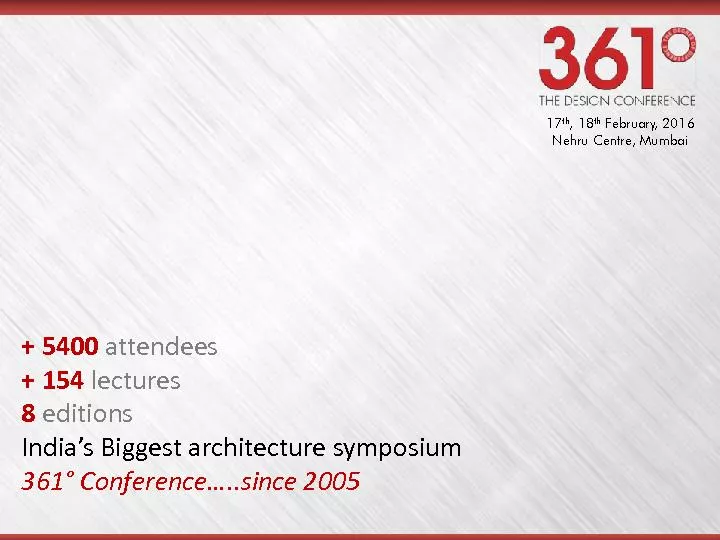 India’s Biggest architecture symposium