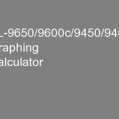 EL-9650/9600c/9450/9400 Graphing Calculator