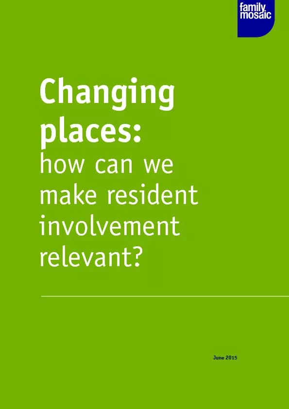 how can we make resident involvement relevant?