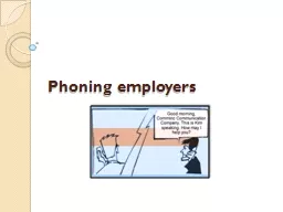 Phoning employers