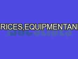 PRICES,EQUIPMENTAND