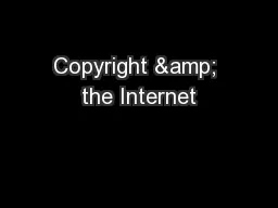 Copyright & the Internet