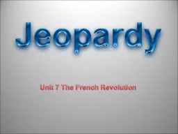 Unit 7 The French Revolution