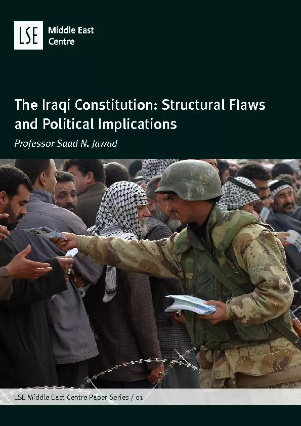 The Iraqi Constitution: Structural Flaws