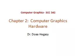 Computer Graphics- SCC 342